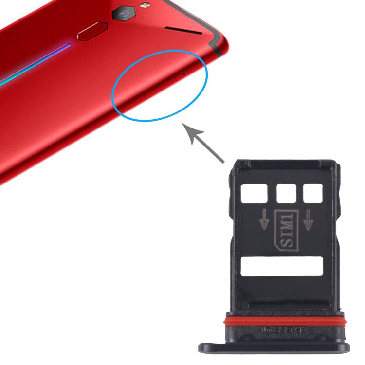 For ZTE nubia RedMagic 6s Pro SIM Card Tray + SIM Card Tray (Black)
