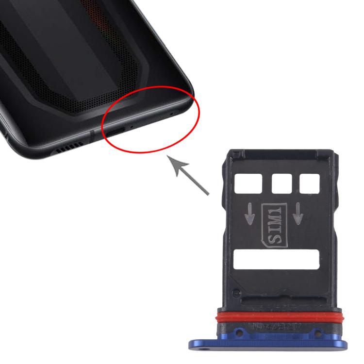 For ZTE nubia RedMagic 7 NX679J SIM Card Tray + SIM Card Tray (Blue)