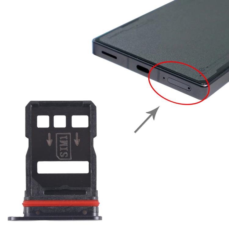 For ZTE nubia RedMagic 7 Pro NX709J SIM Card Tray + SIM Card Tray (Black)