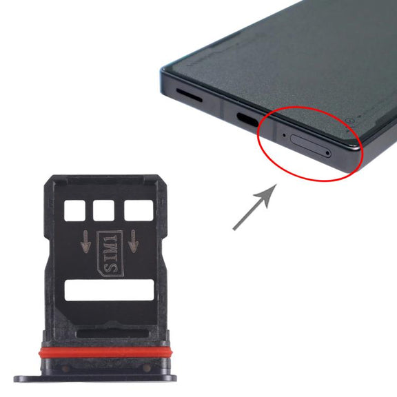 For ZTE nubia RedMagic 7s Pro NX709S SIM Card Tray + SIM Card Tray (Black)