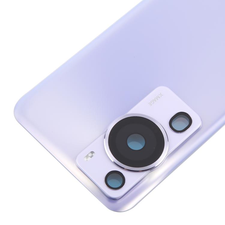For Huawei P60 Pro Battery Back Cover with Camera Lens Cover(Purple)