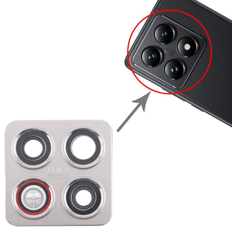 For Xiaomi 14T Original Rear Camera Lens Cover (Silver)
