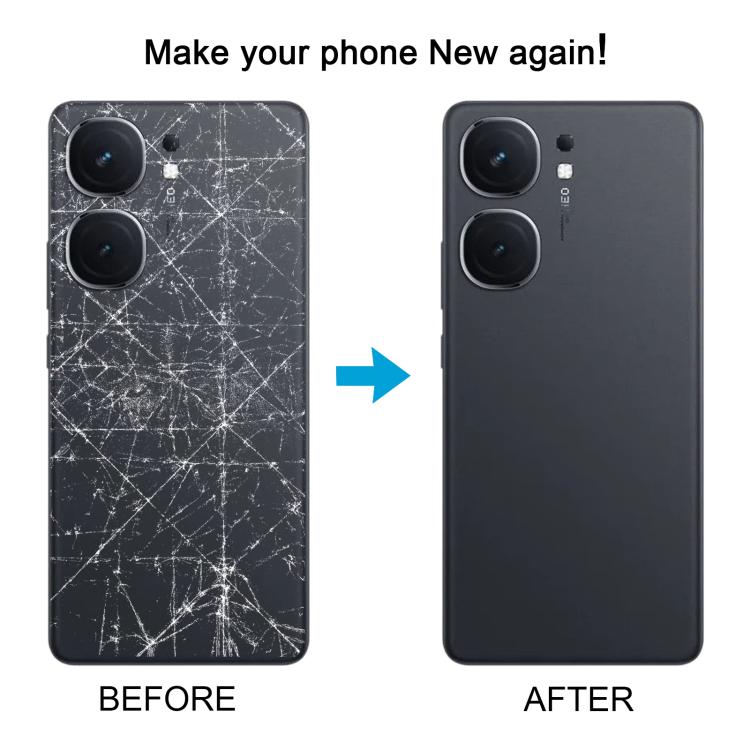 For vivo iQOO Neo9 Pro Battery Back Cover with Camera Lens Cover(Black)
