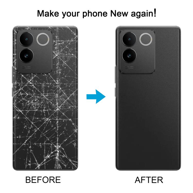 For vivo S17e Battery Back Cover with Camera Lens Cover(Black)