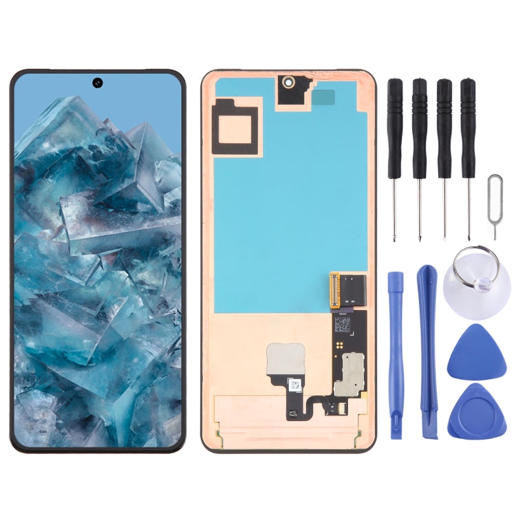For Google Pixel 8 Pro GC3VE G1MNW Original AMOLED LCD Screen Digitizer Full Assembly, with Fingerprint Sensor Flex Cable