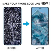 For Google Pixel 8 Pro GC3VE G1MNW Original AMOLED LCD Screen Digitizer Full Assembly with Frame/Fingerprint Sensor Flex Cable