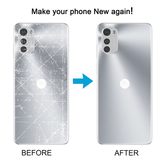 For Motorola Moto E32s Original Battery Back Cover(Silver)