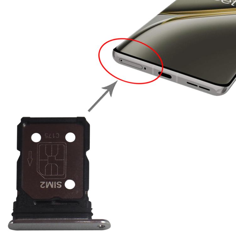 For OnePlus Ace 3 Pro PJX110 PGP110 SIM + SIM Card Tray (Silver)