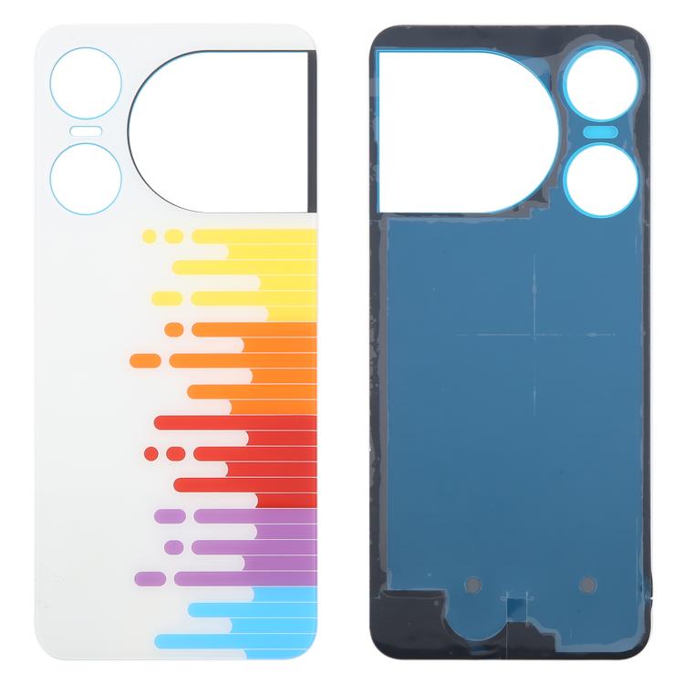 For ZTE nubia Music 2 Glass Battery Back Cover with Adhesive(White)
