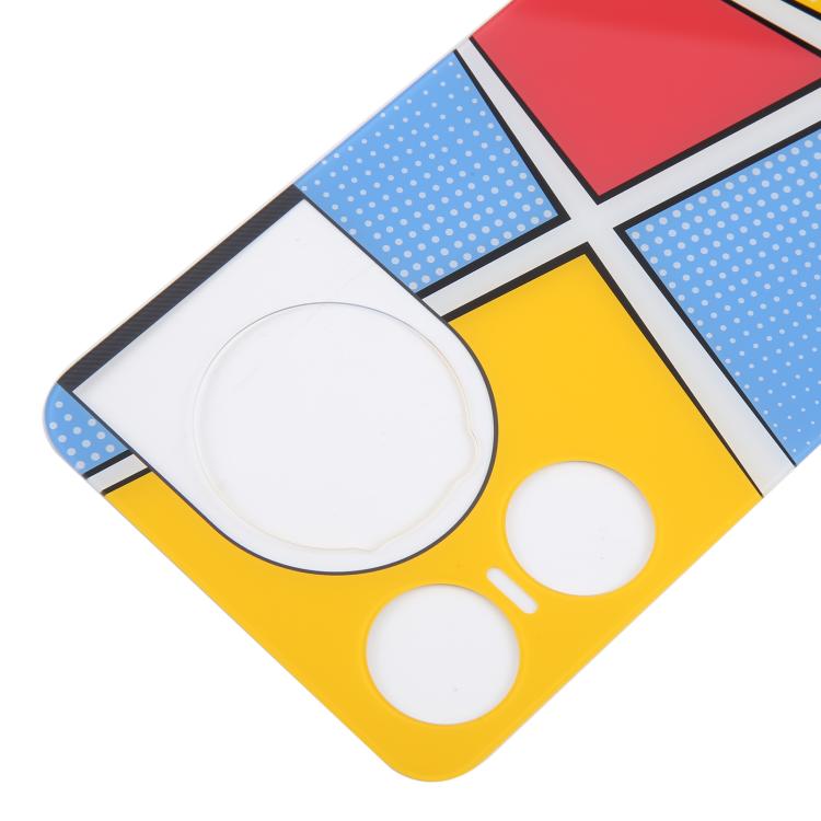 For ZTE nubia Music 2 Glass Battery Back Cover with Adhesive(Yellow)
