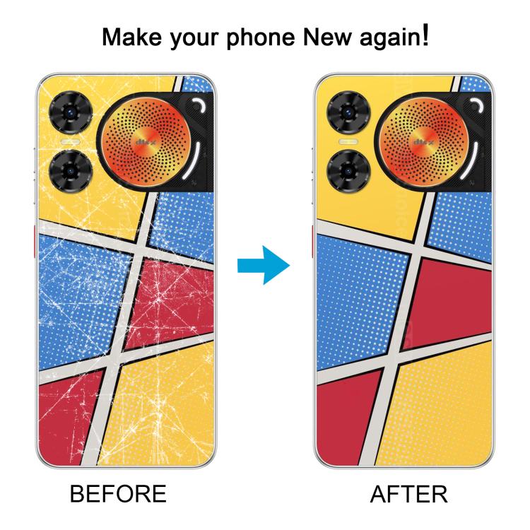 For ZTE nubia Music 2 Glass Battery Back Cover with Adhesive(White)