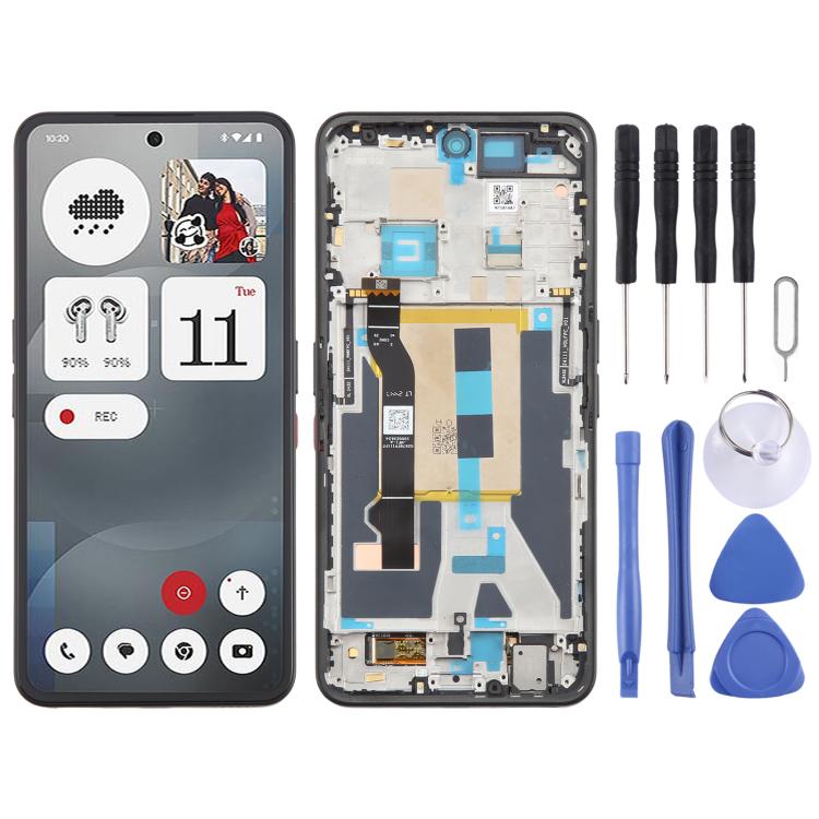 For Nothing Phone 3a A059 AMOLED Original LCD Screen Digitizer Full Assembly with Frame (Black)