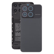 For ZTE Blade A35 Z2453 Plastic Back Cover with Camera Lens Cover(Black)