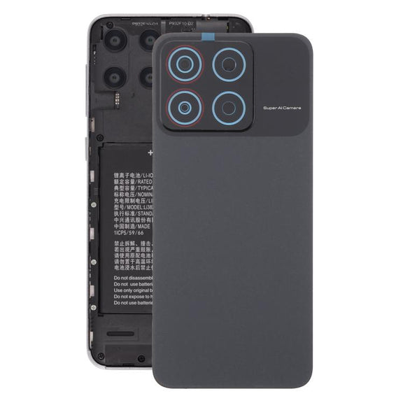 For ZTE Blade A35 Z2453 Plastic Back Cover with Camera Lens Cover(Black)