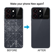 For ZTE Blade A35 Z2453 Plastic Back Cover with Camera Lens Cover(Black)