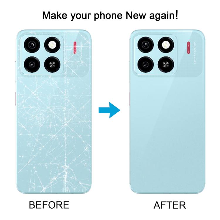 For ZTE Blade A55 Z2450 Plastic Back Cover with Camera Lens Cover(Black)