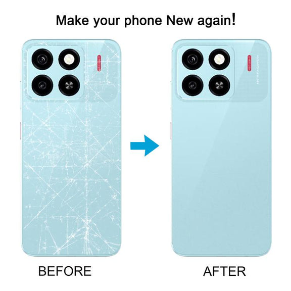 For ZTE Blade A55 Z2450 Plastic Back Cover with Camera Lens Cover(Black)
