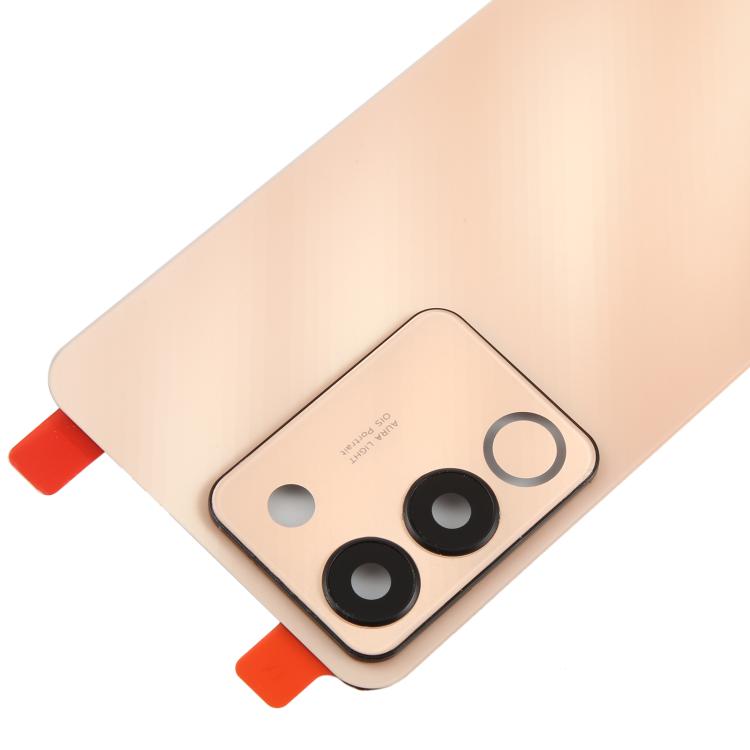 For vivo V29e Back Cover with Camera Lens Cover(Pink)