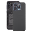 For ZTE Blade V70 Design Glass Battery Back Cover with Adhesive(Black) - For ZTE by PMc TechLife | Online Shopping South Africa | PMc TechLife | Buy Now Pay Later Mobicred