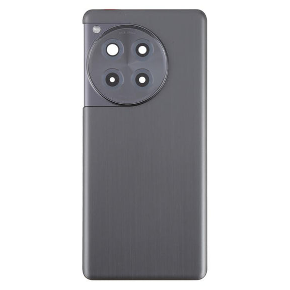 For OnePlus 12R Back Cover with Camera Lens Cover(Black)