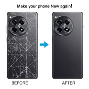 For OnePlus 12R Back Cover with Camera Lens Cover(Black)