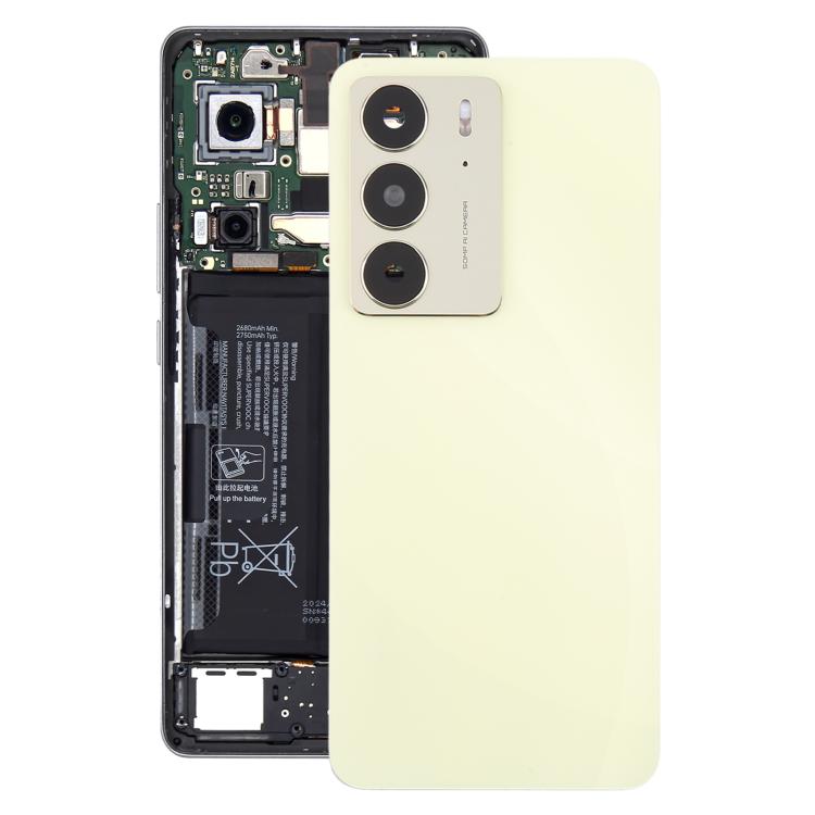 For Realme C75 4G Original Back Cover with Camera Lens Cover(Yellow)