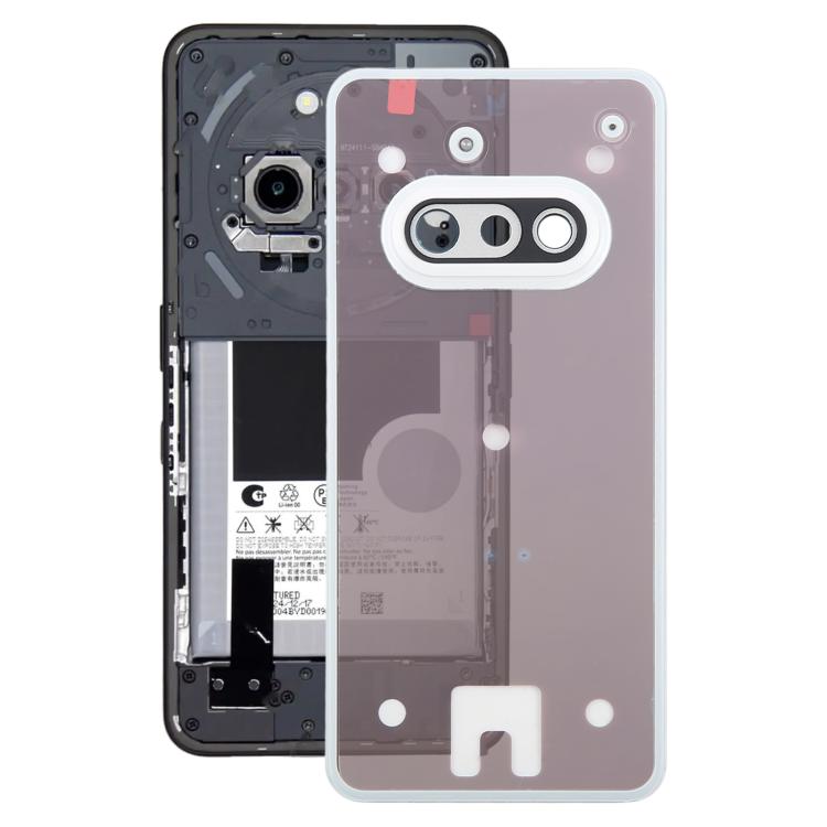 For Nothing Phone 3a A059 Glass Battery Back Cover with Camera Frame(White)