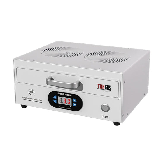 TBK 605 100W Mini UV Curing Lamp Box 48 LEDs Curved Surface Screen UV Curing Box, EU Plug