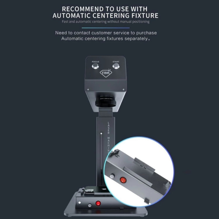 TBK-958M Laser Marking Machine Auto Focus Frame Separator 2 in 1 Engraving Equipment, UK Plug