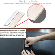 Glue Remover Squeegee Sticker Cleaner Plastic Handle Scraper(Orange)
