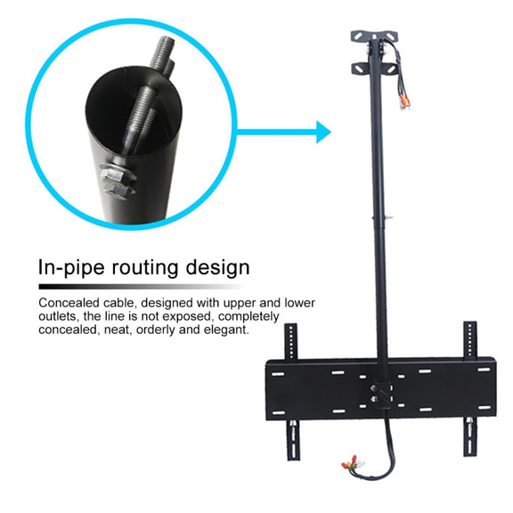 32-65 inch Universal Height & Angle Adjustable LCD TV Wall-mounted Ceiling Dual-use Bracket, Retractable Length: 2m