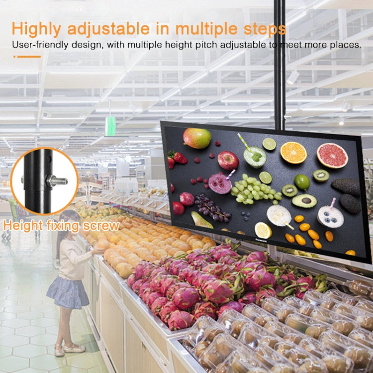26-60 inch Universal Height & Angle Adjustable Single Screen TV Wall-mounted Ceiling Dual-use Bracket, Retractable Range: 0.5-1m