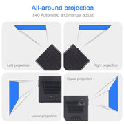 C80 DLP portable HD Projector 120-inch Giant Screen Projector Blu-ray 4K, Android 7.1.2, 2GB + 16GB US Plug