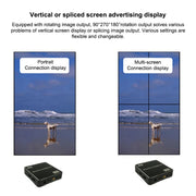 Uhd 4K Player Single-unit Advertising Machine Powered Up Automatically Plays Video PPT Horizontal and Vertical U Disk US(black)