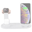 HQ-UD15 5 in 1 Micro USB + USB-C / Type-C + 8 Pin Interface Phone Charging Base with 8 Pin Earphone Charging Interface & Watch Stand, Without Wireless Charger(White) - Multifunction Charger by PMC TechLife | Online Shopping South Africa | PMC TechLife | Buy Now Pay Later Mobicred