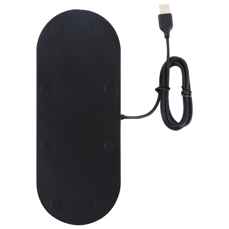 HQ-UD15 5 in 1 Micro USB + USB-C / Type-C + 8 Pin Interface Phone Charging Base with 8 Pin Earphone Charging Interface & Watch Stand, Without Wireless Charger (Black)