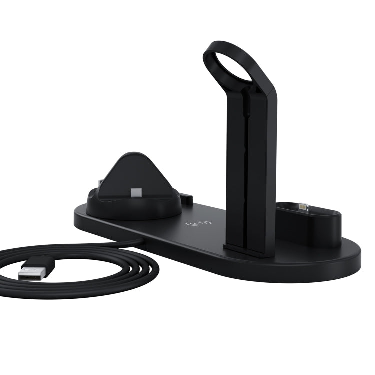 HQ-UD15 Rotatable Wireless Charging Base with Stand for Phones / iWatches / AirPods (White)