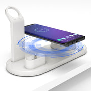 HQ-UD15 Rotatable Wireless Charging Base with Stand for Phones / iWatches / AirPods (White)