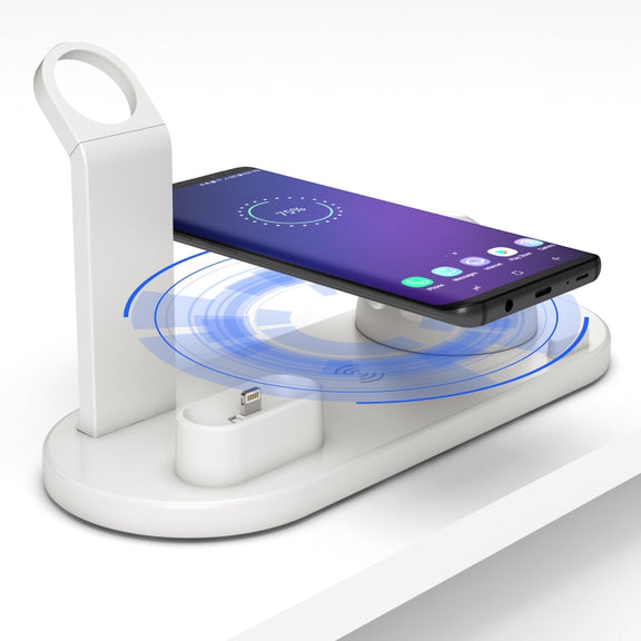 HQ-UD15 Rotatable Wireless Charging Base with Stand for Phones / iWatches / AirPods (Black)