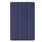 ENKAY PU Leather + Plastic Bottom Case with Three-folding Holder for Galaxy Tab A 10.1 (2019) T510 / T515(Dark Blue)