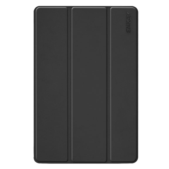 ENKAY High Quality PU Leather + Plastic Bottom Smart Case with Three-folding Holder for Samsung Galaxy Tab S5e 10.5 T720 / T725(Black)