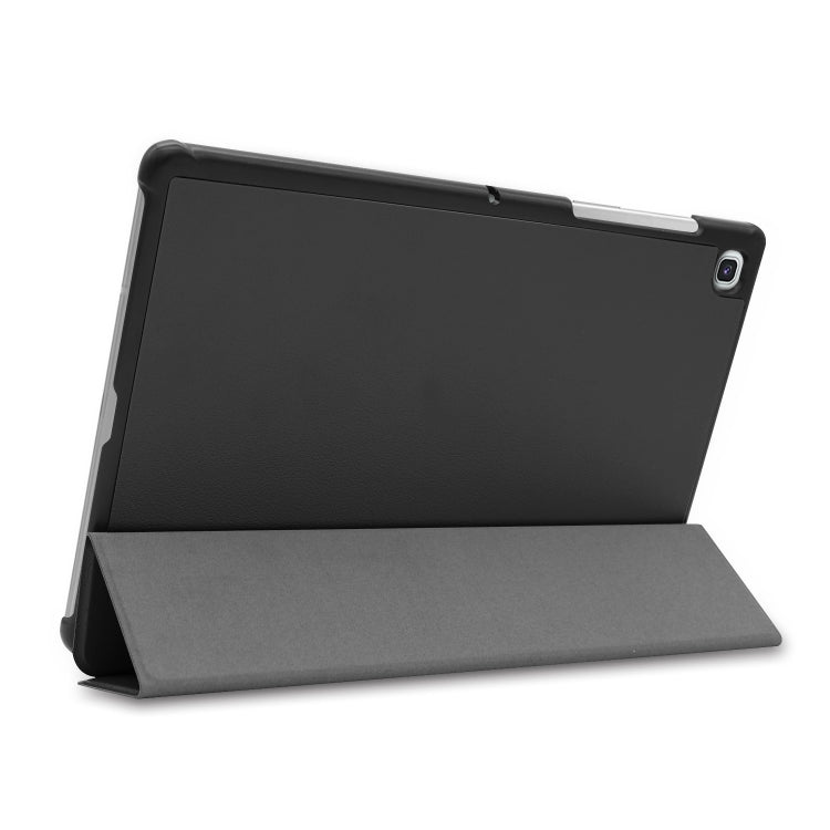 ENKAY High Quality PU Leather + Plastic Bottom Smart Case with Three-folding Holder for Samsung Galaxy Tab S5e 10.5 T720 / T725(Black)