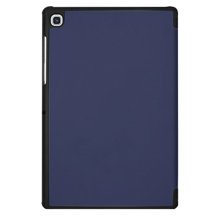 ENKAY High Quality PU Leather + Plastic Bottom Smart Case with Three-folding Holder for Samsung Galaxy Tab S5e 10.5 T720 / T725(Dark Blue)