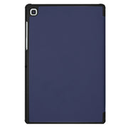 ENKAY High Quality PU Leather + Plastic Bottom Smart Case with Three-folding Holder for Samsung Galaxy Tab S5e 10.5 T720 / T725(Dark Blue)
