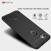 Brushed Texture Carbon Fiber TPU Case for Google Pixel 3a(Navy Blue)