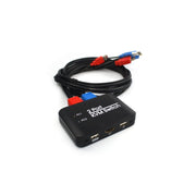 2 Ports USB HDMI KVM Switch Switcher with Cable for Monitor, Keyboard, Mouse, HDMI Switch, Support U Disk Read