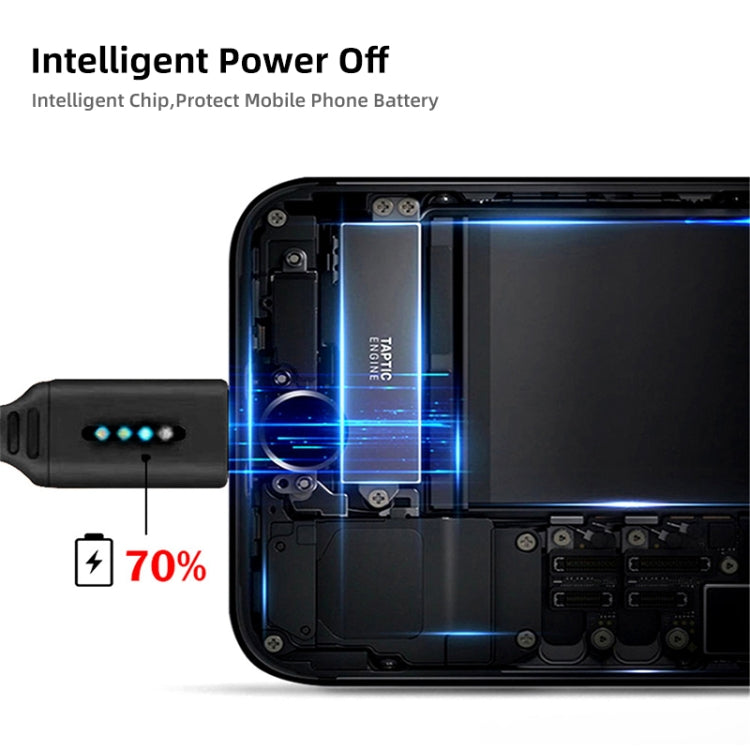 8 Pin Interface Zinc Alloy Marquee Luminous Intelligent Automatic Power off Charging Data Cable(glod)