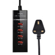 5V 4.1A 4 USB Ports Charger Adapter with Power Plug Cable, Cable Length: 1.5m, UK Plug - Multifunction Charger by PMC TechLife | Online Shopping South Africa | PMC TechLife | Buy Now Pay Later Mobicred