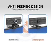 Gsou T16s 1080P HD Webcam with Cover Built-in Microphone for Online Classes Broadcast Conference Video