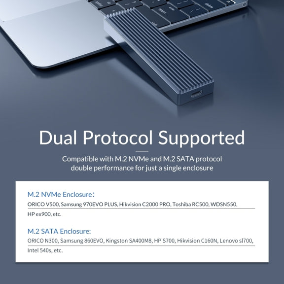 ORICO M2PJM-C3 M.2 SSD Dual Protocol Hard Disk Case